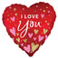 I Love You Satin Heartfelt Foil Balloon 18"