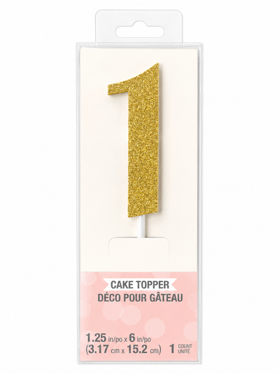 Number Cake Topper Gold