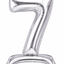 Standing Foil Number Balloon Silver 28"