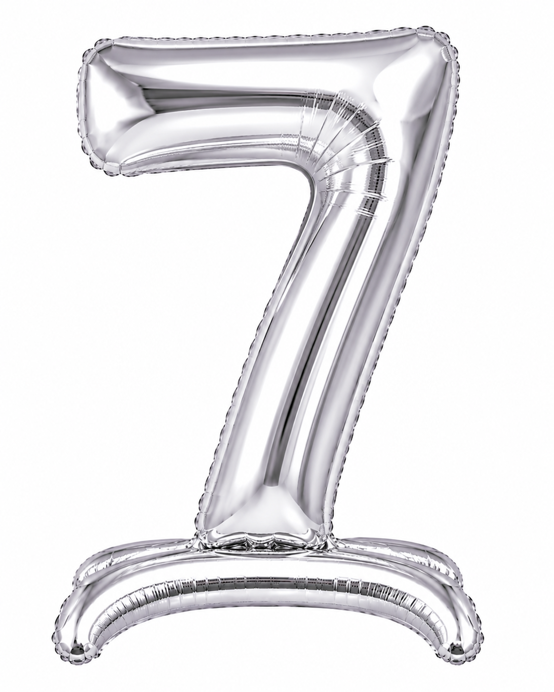 Standing Foil Number Balloon Silver 28"