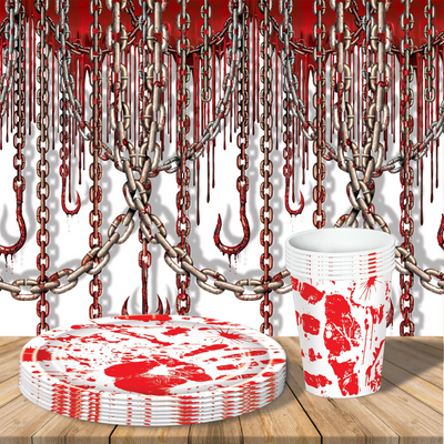 Bloody Handprints Beverage Cups 9oz (x8u)