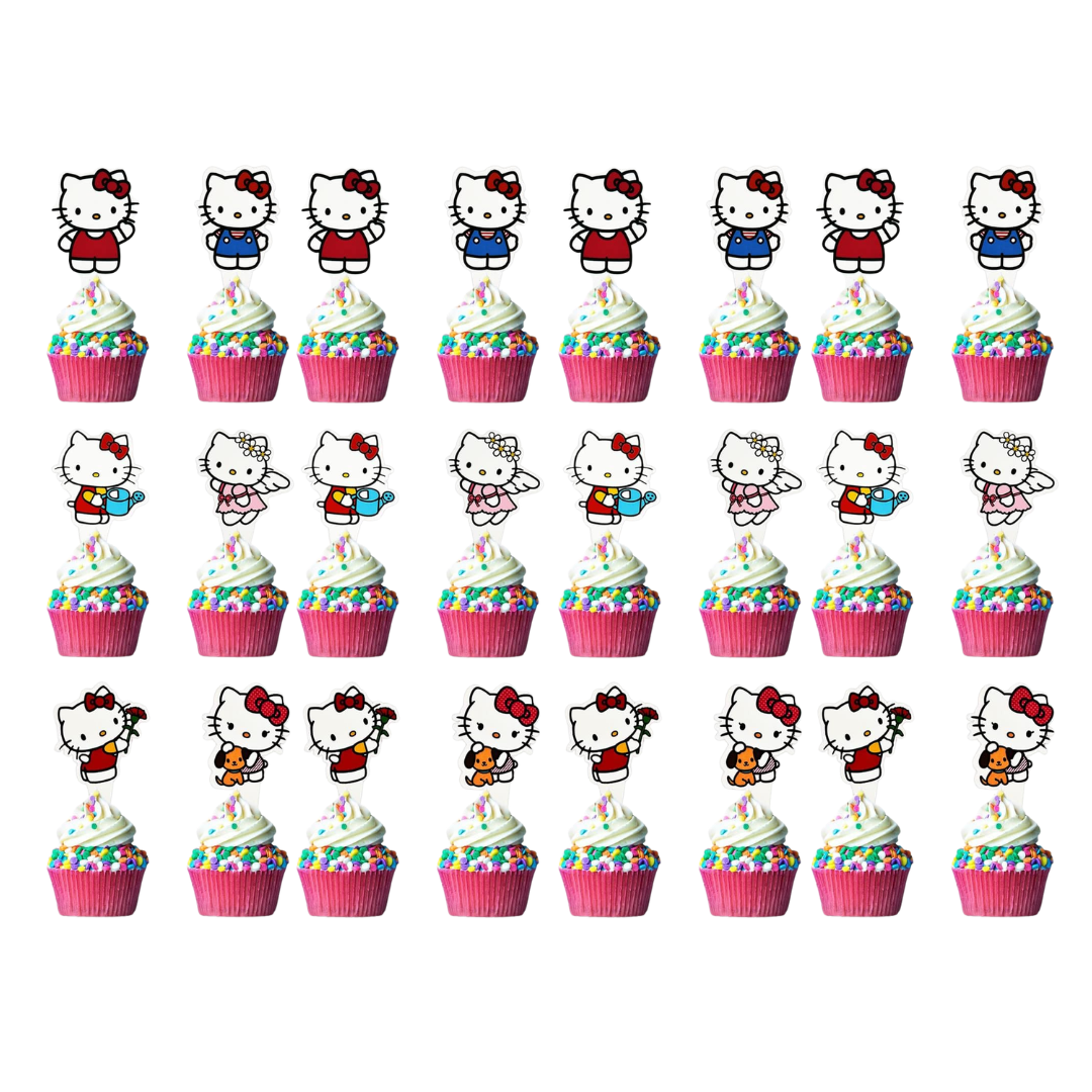 Hello Kitty Photo Cupcake Toppers (x24u)