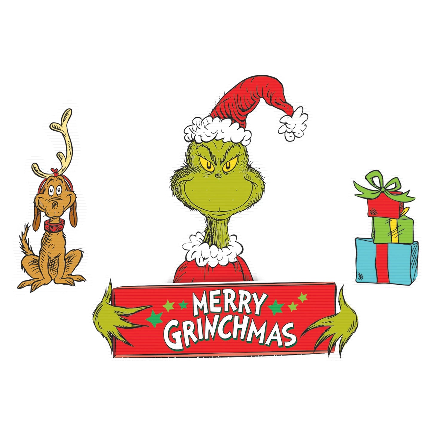 Grinch Metal Lawn Signs
