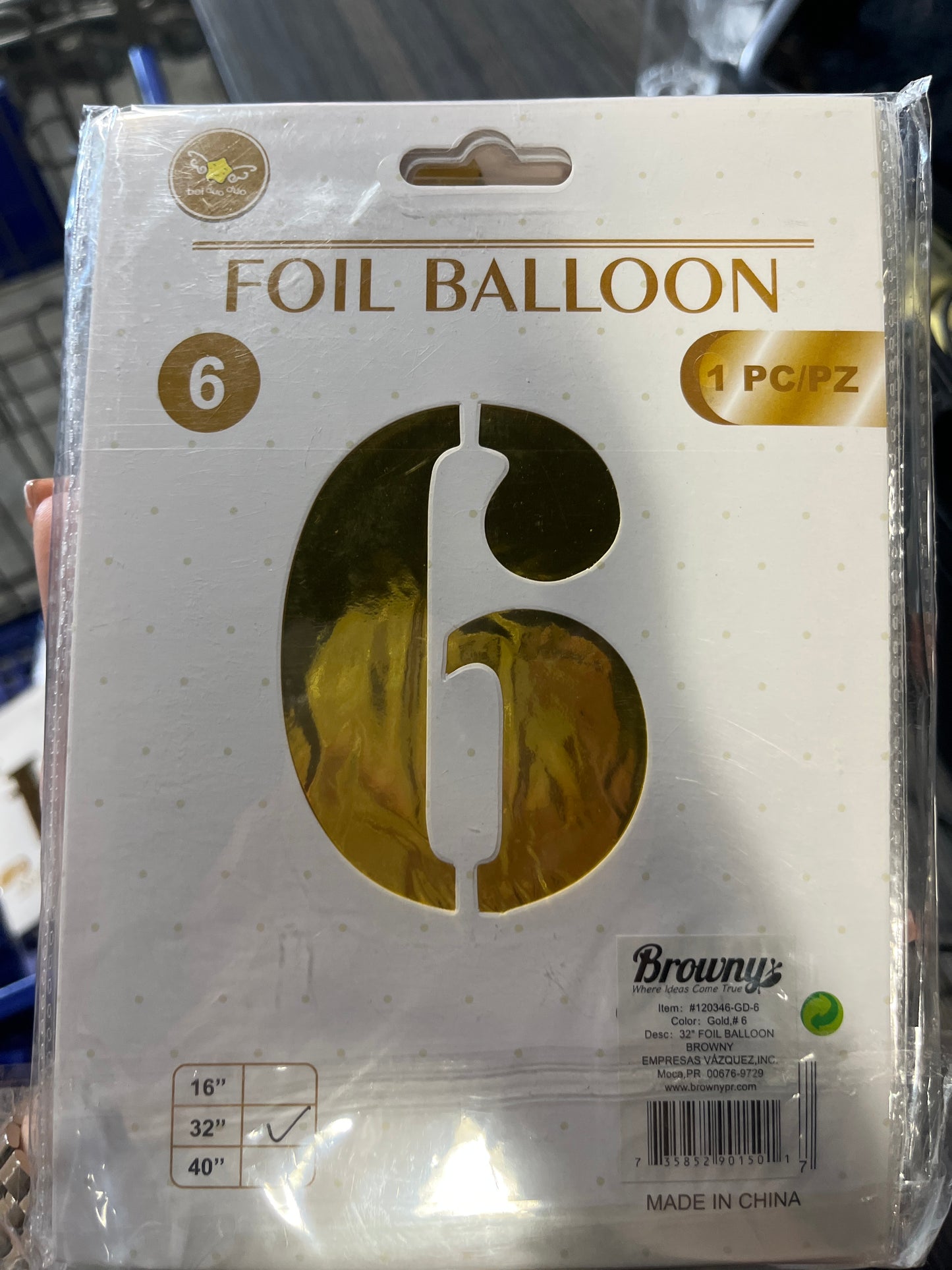 32” Foil Balloon Gold
