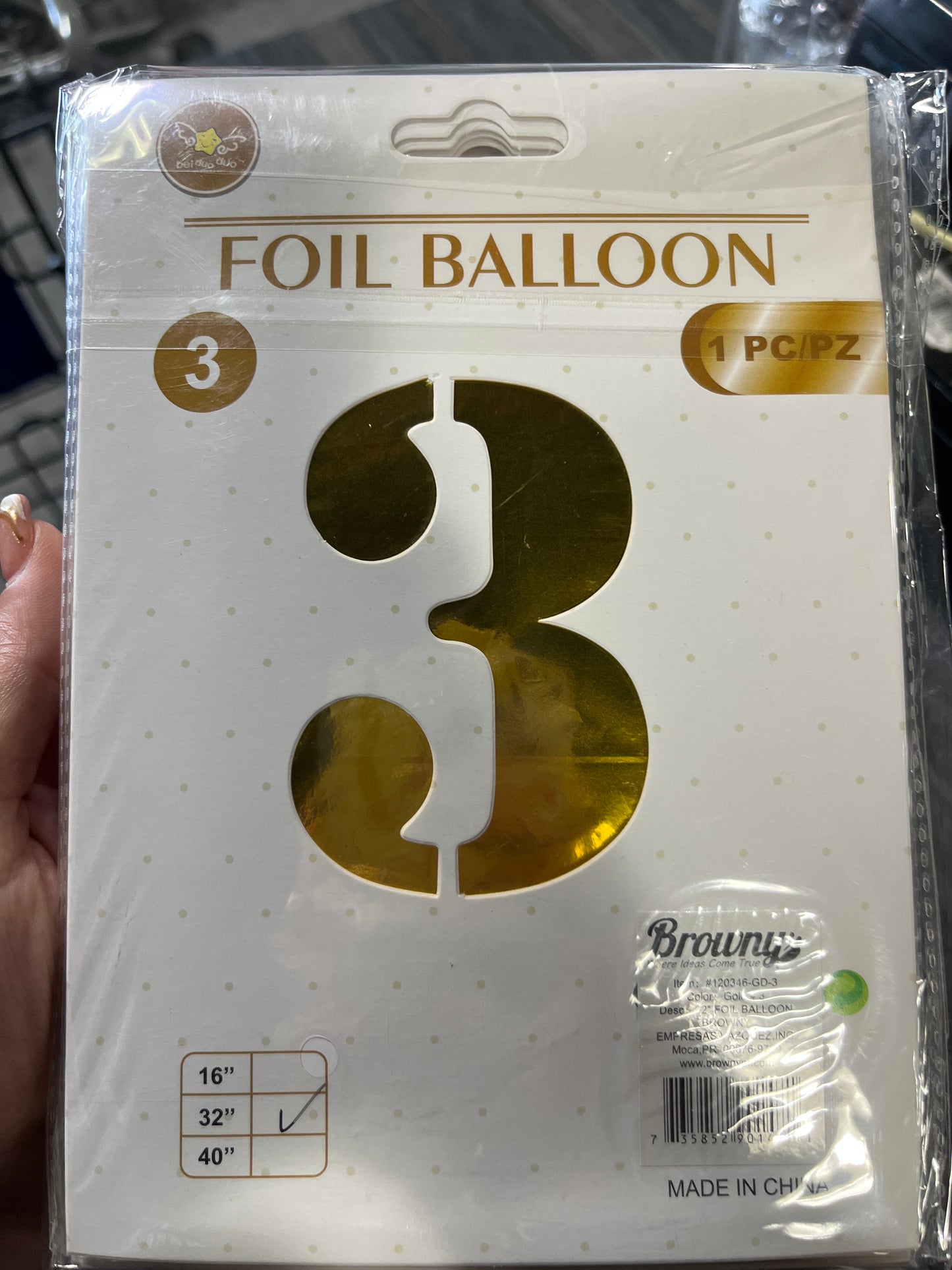 32” Foil Balloon Gold