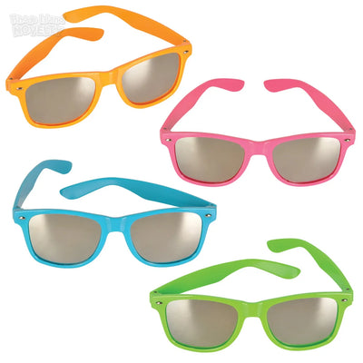 Gafas neón con lentes espejados (x1u)