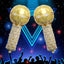 Globo Microfono Dorado (x1u)