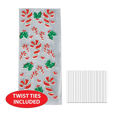 Candy Cane & Holly Cello Bags