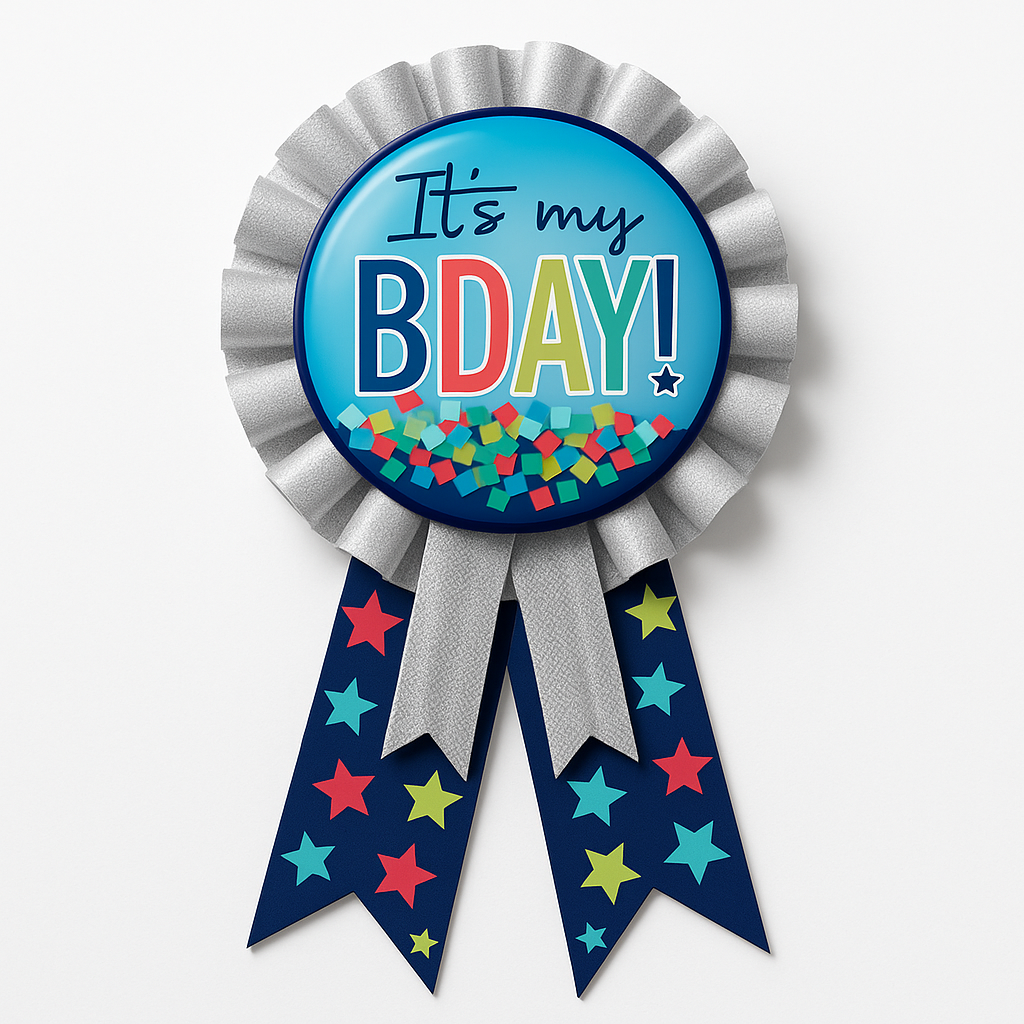 Modern Birthday Confetti Ribbon (x1u)