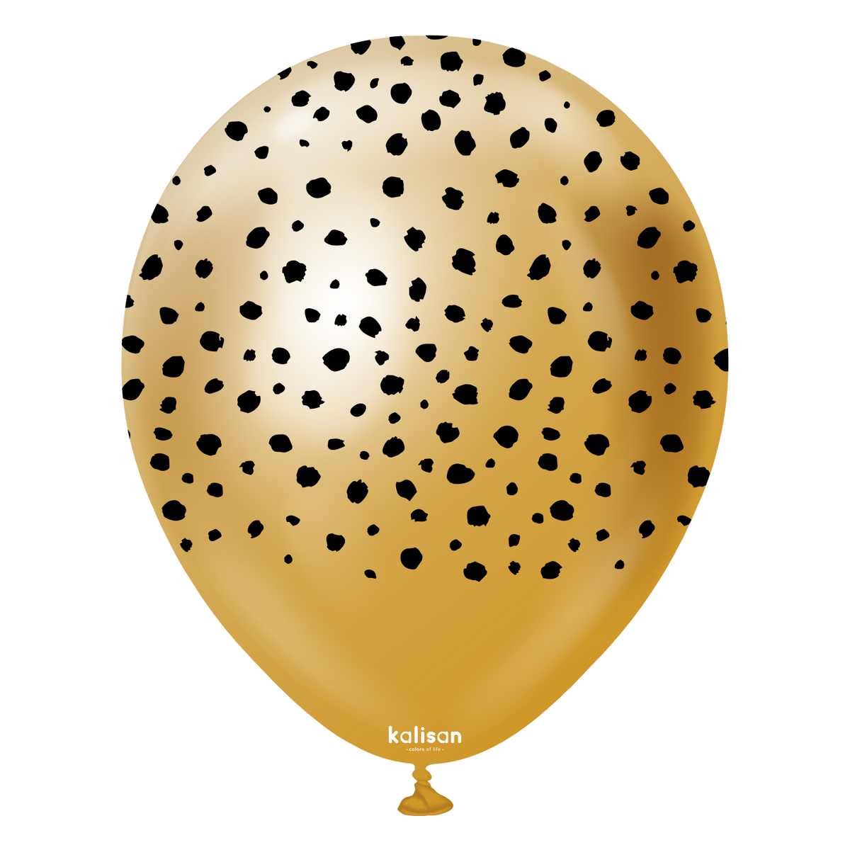 Kalisan Balloons 12" Printed Cheetah Mirror Gold 25ct