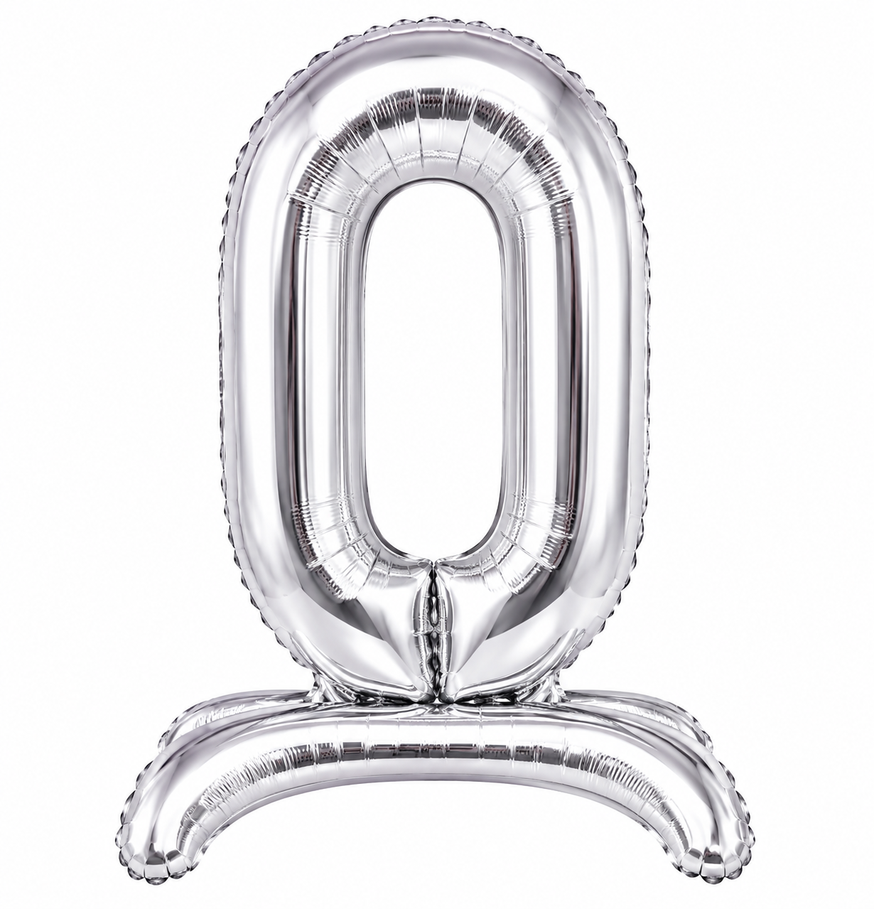 Standing Foil Number Balloon Silver 28"