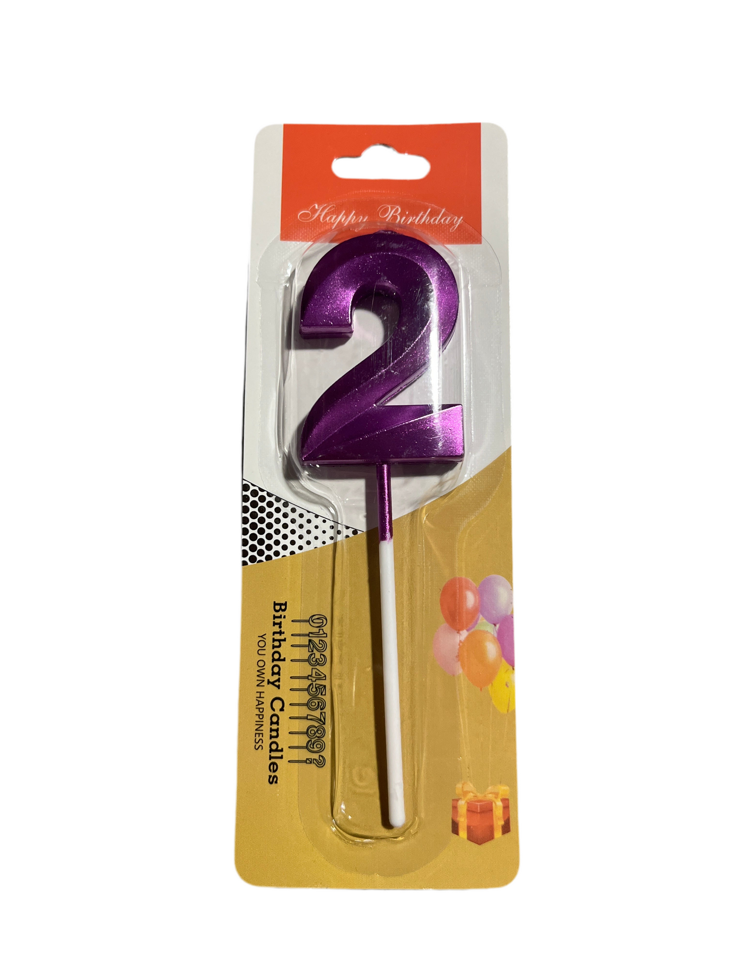 Vela de Numero (Colores Metalizado)