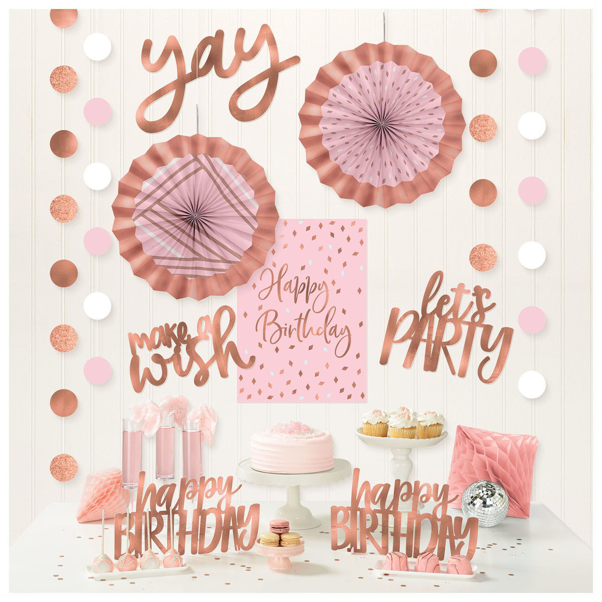 Blush Birthday Room Decorating Kit (x12u)