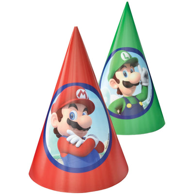 Super Mario Brothers Paper Cone Hats