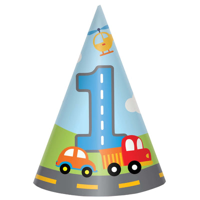 On the Road 1st Birthday Cone Hat