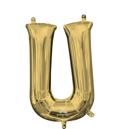 Letter "U" White Gold Air Filled