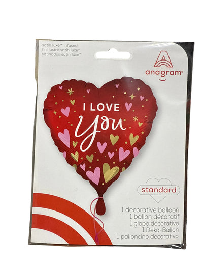 I Love You Satin Heartfelt Foil Balloon 18"