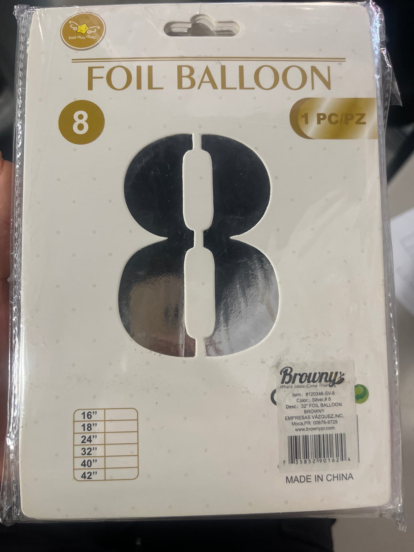 32” Foil Balloon Silver