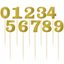 Glittered Stick Numbers Gold (x4u)