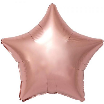 Solid Star Rose Gold Balloon 18"
