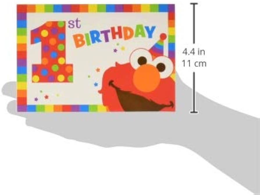 Invitations 1st Elmo (x8u)