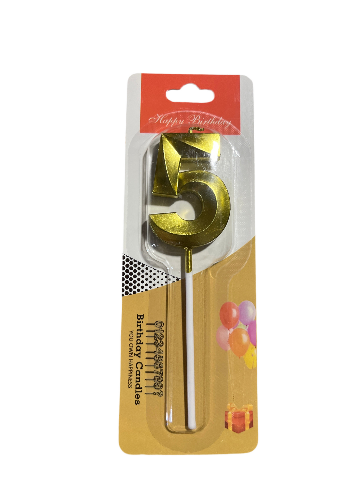 Vela de Numero (Colores Metalizado)