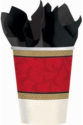 Vasos Rojos Elegantes 9oz (x8u)