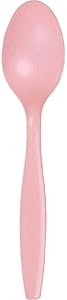 Cucharas de Plástico Rosa Clásico (x24u)
