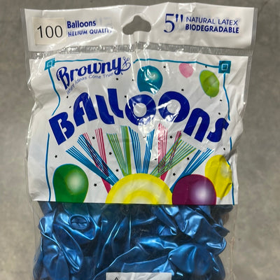 Globos 5” 100pcs - Chrome Blue