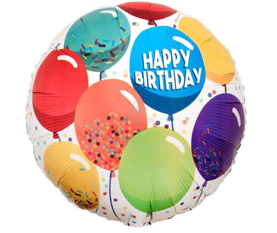 Happy Birthday Balloons Foil 18”