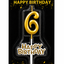 Happy Birthday Candle with Numbers Silver and Gold
