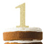 Cake Toppers Números Dorados 6ct