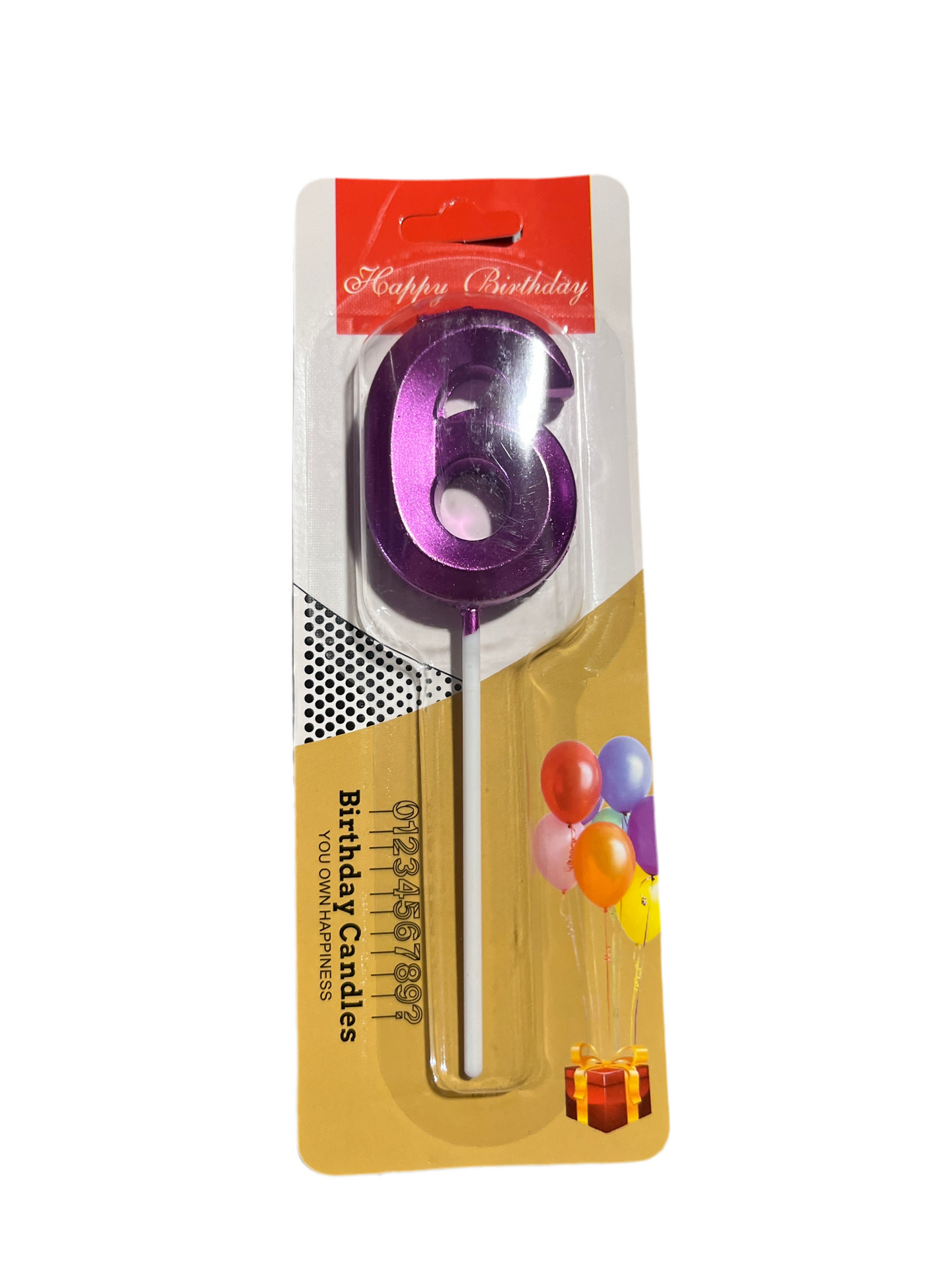 Vela de Numero (Colores Metalizado)