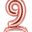 Standing Foil Number Balloon Rose Gold 28"