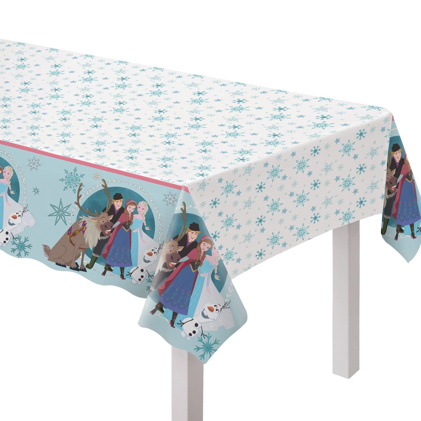 Frozen Rectangular Plastic Tablecover 54in x 96in