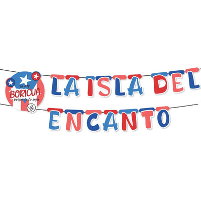 LETRERO YO SOY BORICUA - LA ISLA DEL ENCANTO (X1 UNIDAD)