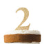 Cake Toppers Números Dorados 6ct