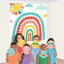 Retro Rainbow Backdrop Setter con accesorios (1 set)
