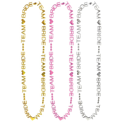 Bachelorette Team Bride Word Beads 32" (x6u)
