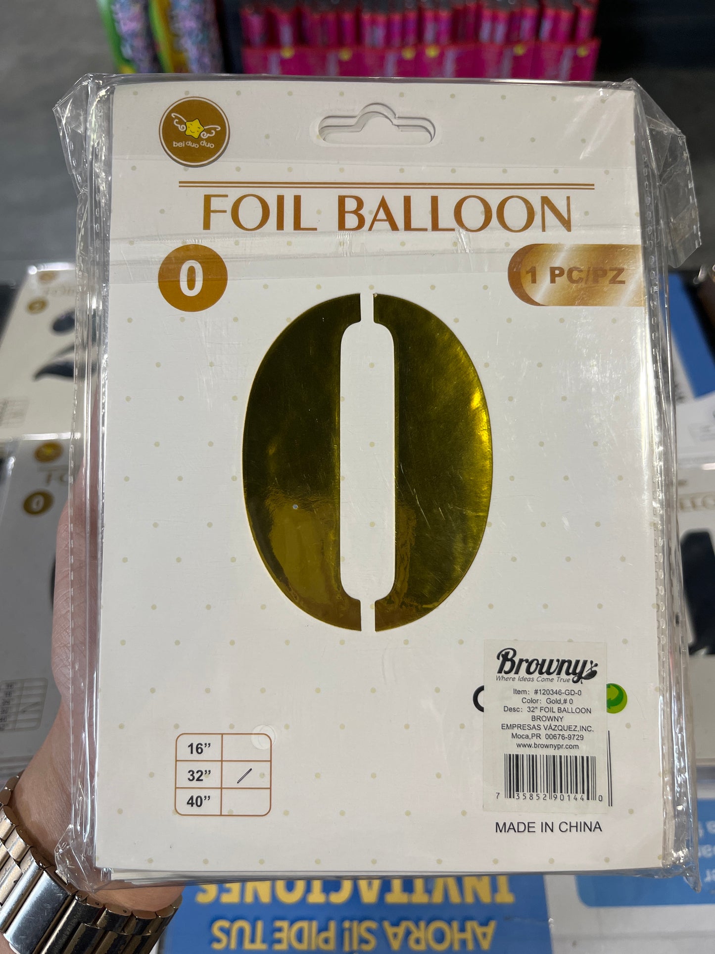 32” Foil Balloon Gold
