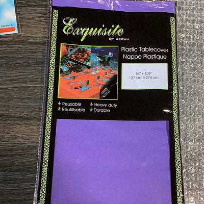 Plastic Table Cover purple