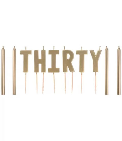"Thirty" Golden Age Candle (x10u)
