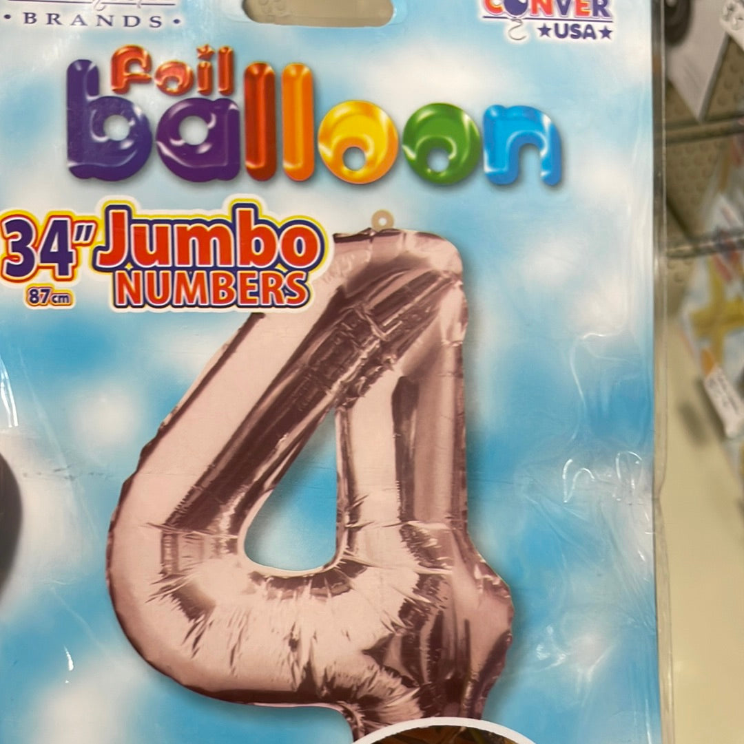 Globo Jumbo “#4” RoseGoldShape