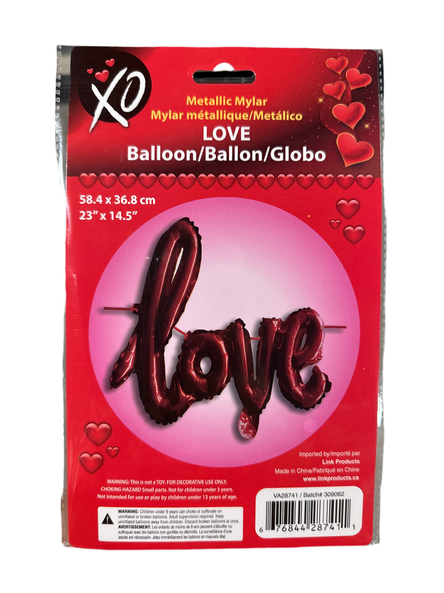 Globo Metálico Mylar 'LOVE' - 21-5/8 in