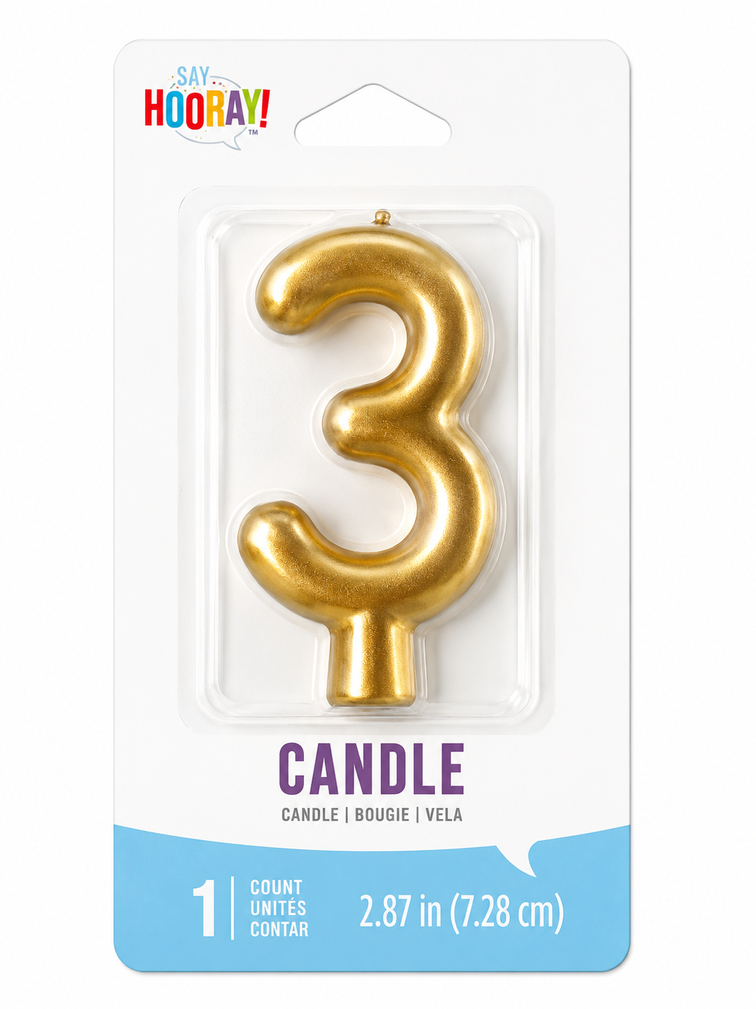 Number Candle Gold