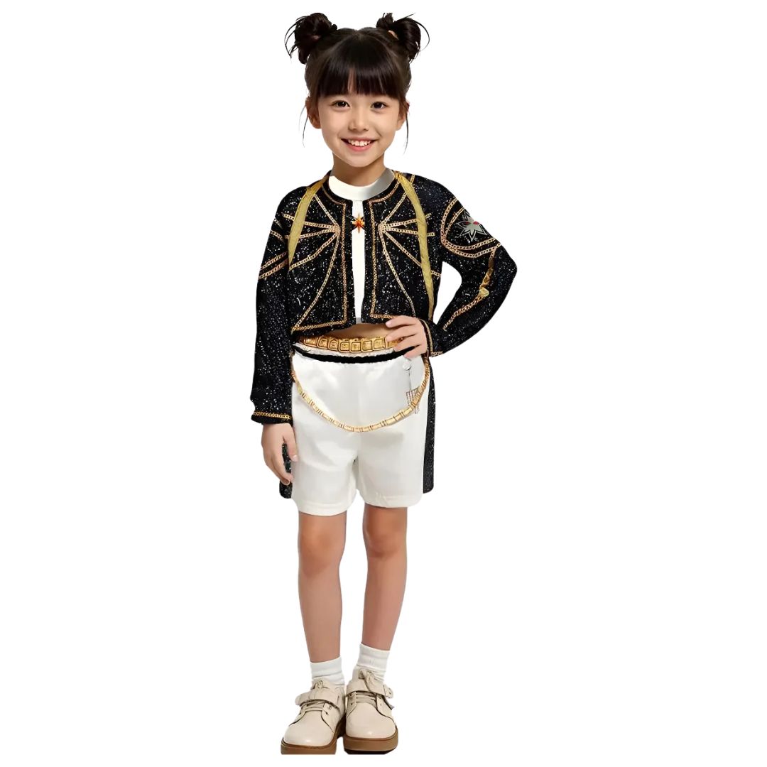 Disfraz De Cosplay Anime Para Niña – Chaleco, Chaqueta Y Pantalones Cortos, Estilo K-Pop, Ideal Para Carnaval Y Convenciones