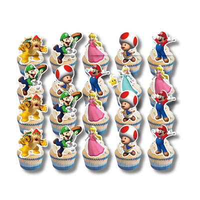 Cupcake Toppers Mario Bros (x24u)