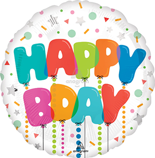 18" HAPPY BALLOON BASH BIRTHDAY