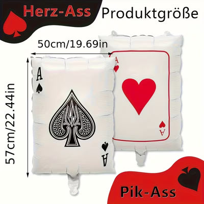 Casino Poker Card Foil Balloon 22”
