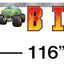 Monster Truck Rally Banner "Happy Birthday"